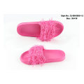 Superstarer New Style Pure Color Tassels Slippers Women Summer Fashionable and Leisure EVA Indoor Anti-Slip Breathable Slippers, Pink Slippers